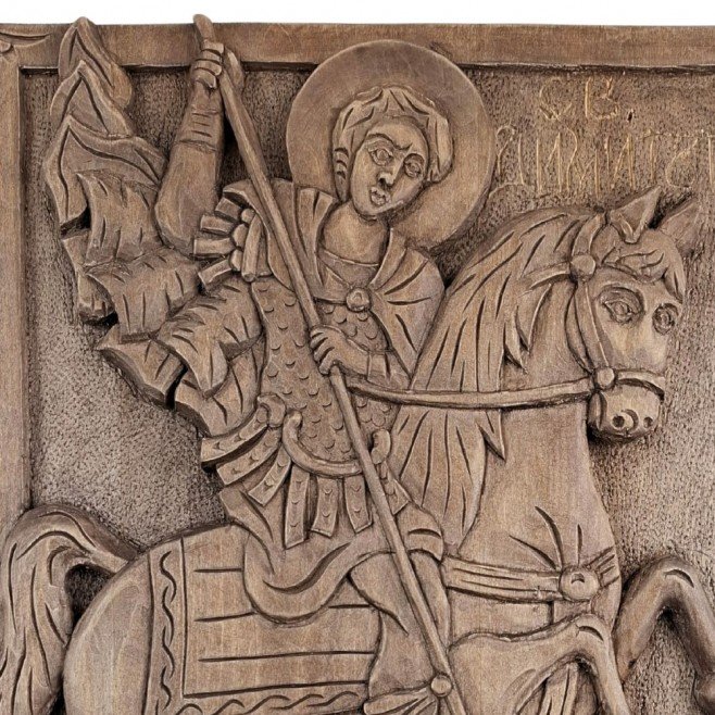 Icon Woodcarving Saint Demetrius