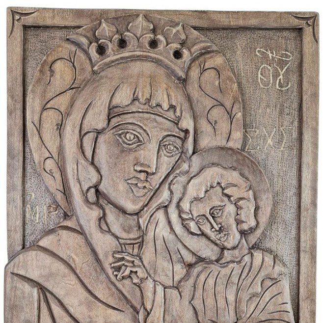 Big Icon Woodcarving Holy Mother of God