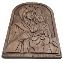 Icon Wood Carving of the Holy Mother of God