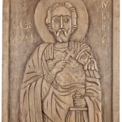 Icon Woodcarving Saint Mina