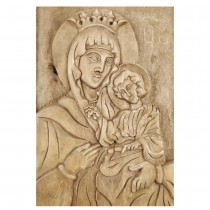 Icon Woodcarving of the Holy Mother with Jesus