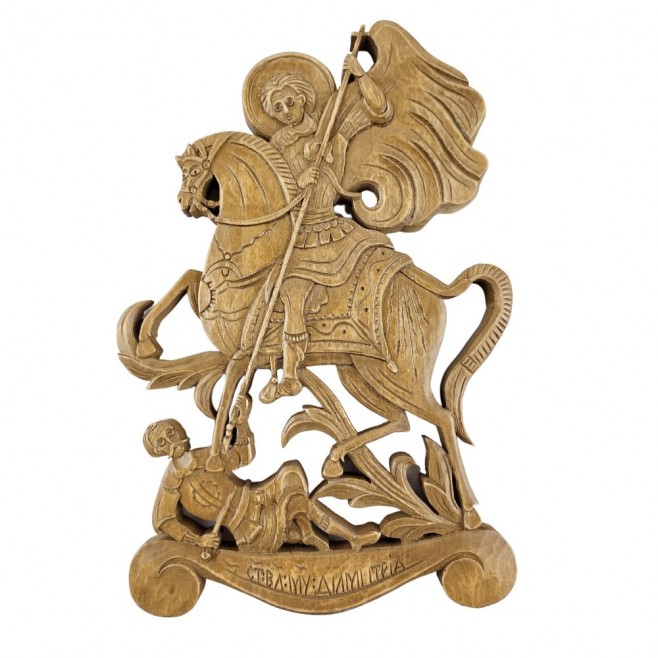 Woodcarving Saint Demetrius