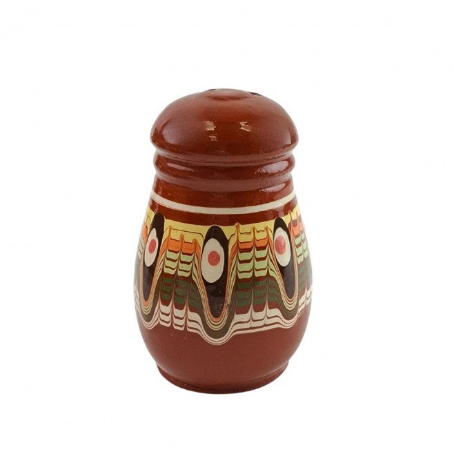 Керамична солница троянска шарка