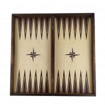 Chess and backgammon set 48, beech, screen printing