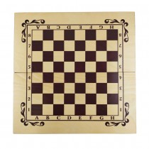 Chess and backgammon set 48, beech, screen printing