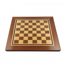 Chess and backgammon set, 48 cm, natural mahogany and beech veneer