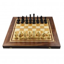 Chess and backgammon set 48 см - natural veneer with unique variations