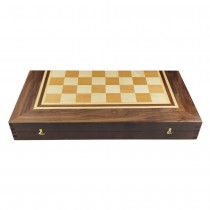 Chess and backgammon set 48 см - natural veneer with unique variations