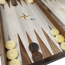 Chess and backgammon set 48 см - natural veneer with unique variations