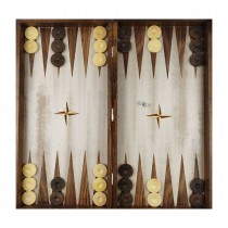Chess and backgammon set 48 см - natural veneer with unique variations