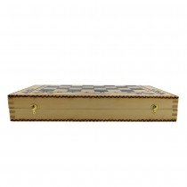Set of chess and backgammon 34 cm- beech pyrograph