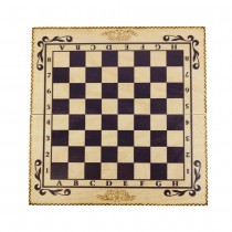 Set of chess and backgammon 34 cm- beech pyrograph