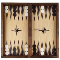 Chess and backgammon set 34 cm, beech screen printing
