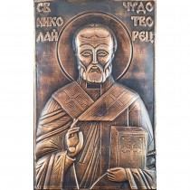 Copper Icon Saint Nicholas - Large