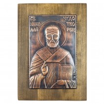 Copper Icon Saint Nicholas - Large