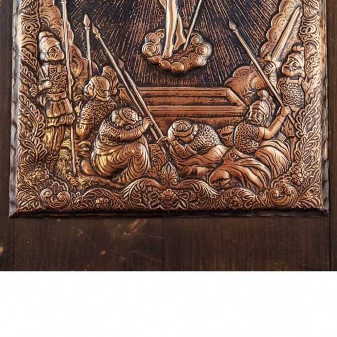 Copper Icon of the Resurrection - big
