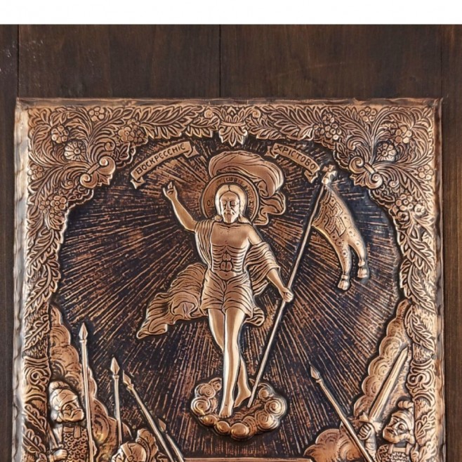 Copper Icon of the Resurrection - big