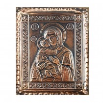 Copper icon Holy Virgin Bulgarian