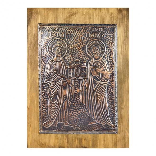 St. Apostles Peter and Paul Copper Icon – Large