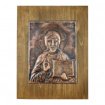 ГОЛЯМА МЕДНА ИКОНА ИСУС ХРИСТОС