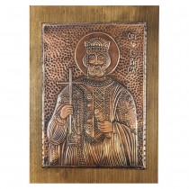 Copper Icon Saint King Boris Michael