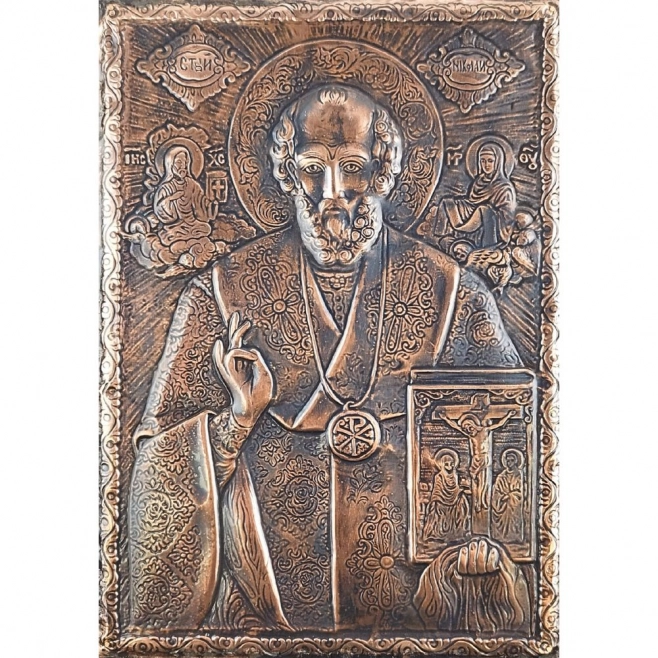 Copper Icon Saint Nicholas