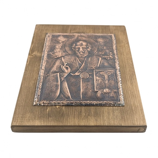 Copper Icon Saint Nicholas