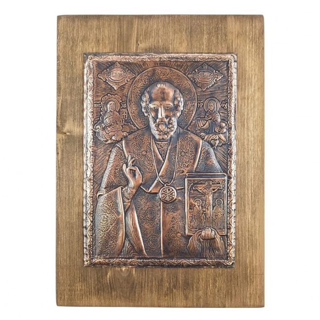Copper Icon Saint Nicholas