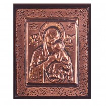 Copper Icon Virgin Mary