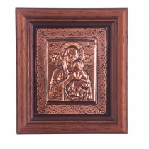 Copper Icon Virgin Mary
