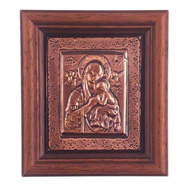 Copper Icon Virgin Mary