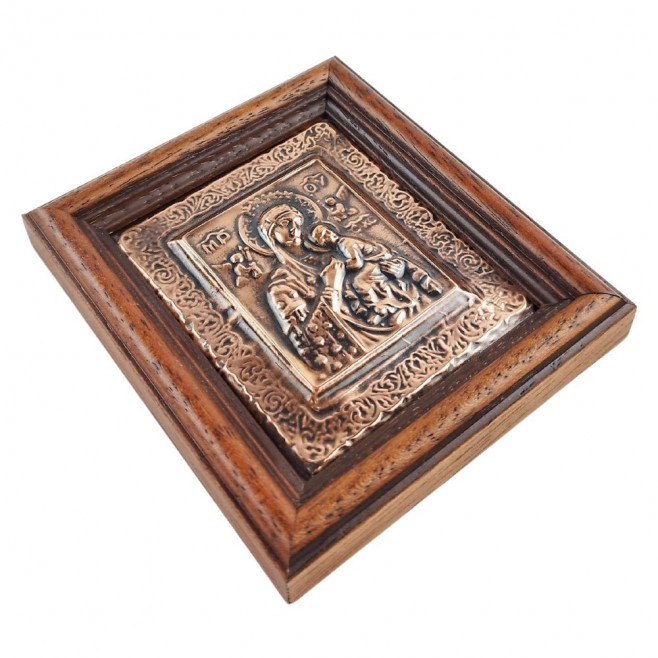 Copper Icon Virgin Mary