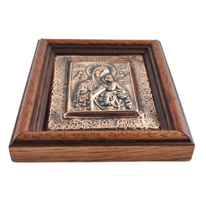 Copper Icon Virgin Mary