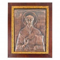 МЕДНА ИКОНА ГОЛЯМА В РАМКА СВЕТИ КЛИМЕНТ ОХРИДСКИ