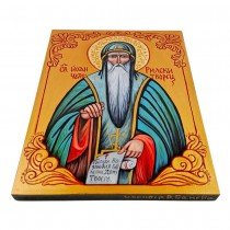 ГОЛЯМА РЪЧНО РИСУВАНА ИКОНА СВЕТИ ИВАН РИЛСКИ