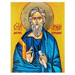 РЪЧНО РИСУВАНА ИКОНА СВЕТИ АНДРЕЙ ПЪРВОЗВАНИ