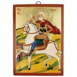 РИСУВАНА ИКОНА СВЕТИ МИНА