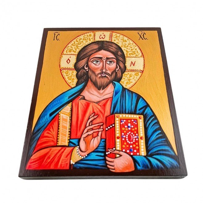 Ръчно рисувана икона исус христос