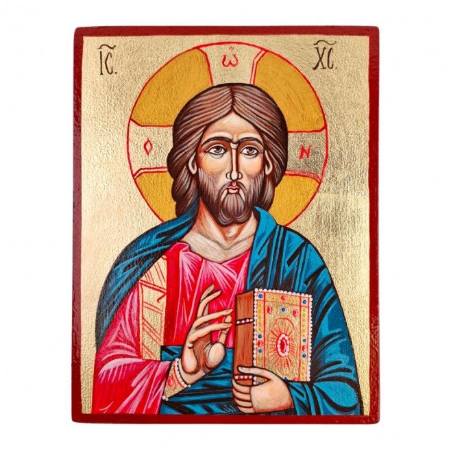 Ръчно рисувана икона исус христос