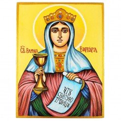 РЪЧНО РИСУВАНА ИКОНА СВЕТА ВЕЛИКОМЪЧЕНИЦА ВАРВАРА