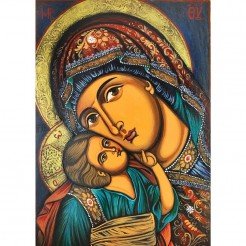 СПЕЦИАЛНА РЪЧНО РИСУВАНА ИКОНА СВЕТА БОГОРОДИЦА УМИЛЕНИЕ