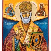 СПЕЦИАЛНА РЪЧНО РИСУВАНА ИКОНА СВЕТИ НИКОЛАЙ ЧУДОТВОРЕЦ