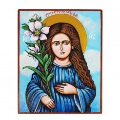 РЪЧНО РИСУВАНА ИКОНА СВЕТА БОГОРОДИЦА ТРИГОДИШНА