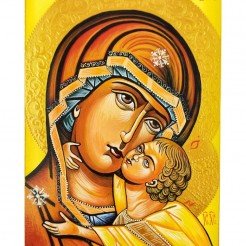 РЪЧНО РИСУВАНА ИКОНА СВЕТА БОГОРОДИЦА ВЛАДИМИРСКА