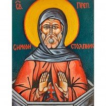 РЪЧНО РИСУВАНА ИКОНА СВЕТИ СИМЕОН СТЪЛПНИК