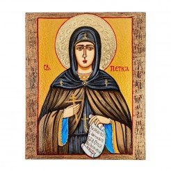 РЪЧНО РИСУВАНА ИКОНА СВЕТА ПЕТКА