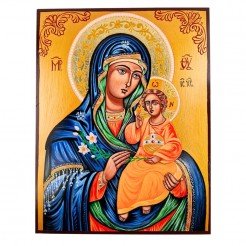 СПЕЦИАЛНА РЪЧНО РИСУВАНА ИКОНА СВЕТА БОГОРОДИЦА НЕУВЯХВАЩ ЦВЯТ