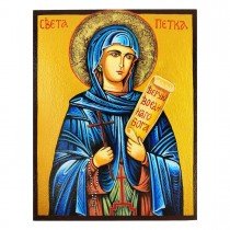 ГОЛЯМА РИСУВАНА ИКОНА СВЕТА ПЕТКА БЪЛГАРСКА