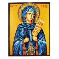 ГОЛЯМА РИСУВАНА ИКОНА СВЕТА ПЕТКА БЪЛГАРСКА