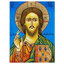 РЪЧНО РИСУВАНА ИКОНА ИСУС ХРИСТОС ВСЕДЪРЖАТЕЛ